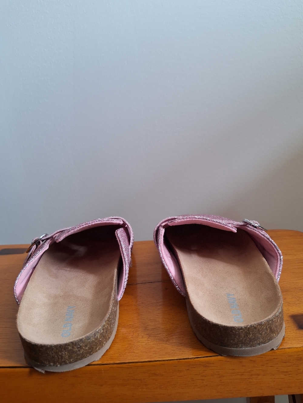 OLD NAVY Glitter Faux-Leather Buckled Clog Shoes for Girls Size 4Y - Picture 6 of 10